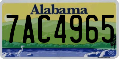 AL license plate 7AC4965