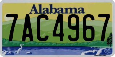 AL license plate 7AC4967