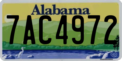 AL license plate 7AC4972