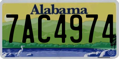 AL license plate 7AC4974