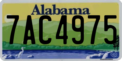 AL license plate 7AC4975