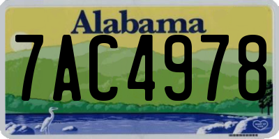 AL license plate 7AC4978