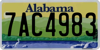 AL license plate 7AC4983