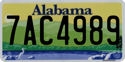 AL license plate 7AC4989