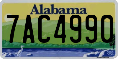 AL license plate 7AC4990