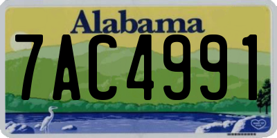 AL license plate 7AC4991