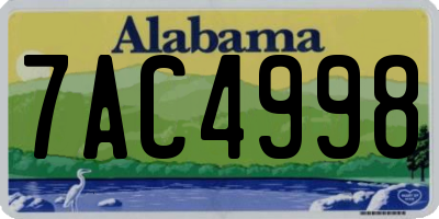 AL license plate 7AC4998