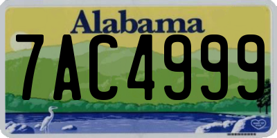 AL license plate 7AC4999