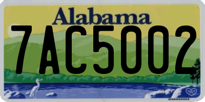 AL license plate 7AC5002
