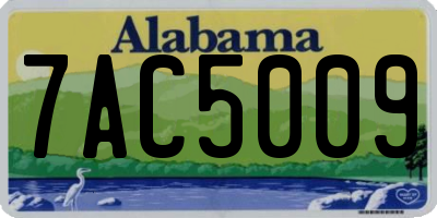 AL license plate 7AC5009