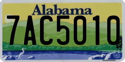 AL license plate 7AC5010
