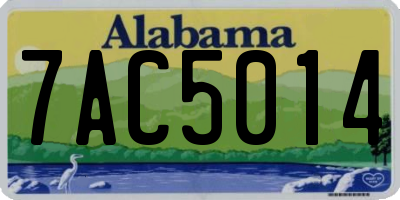 AL license plate 7AC5014