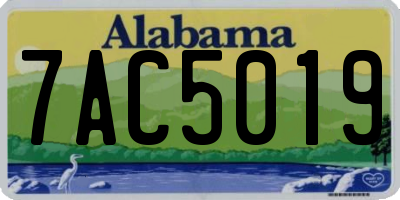 AL license plate 7AC5019