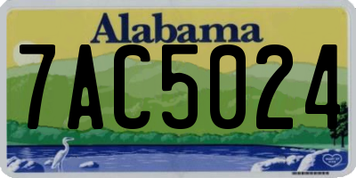 AL license plate 7AC5024