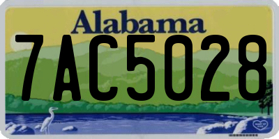 AL license plate 7AC5028
