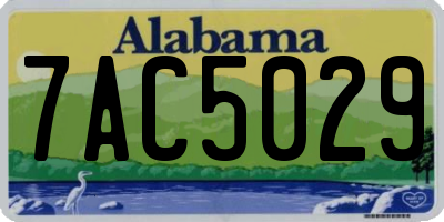 AL license plate 7AC5029