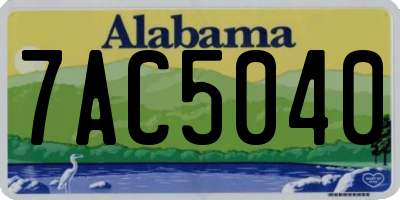 AL license plate 7AC5040