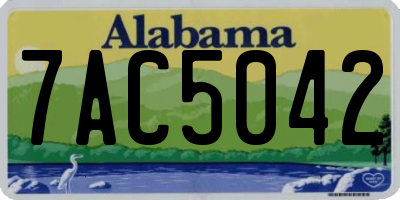 AL license plate 7AC5042