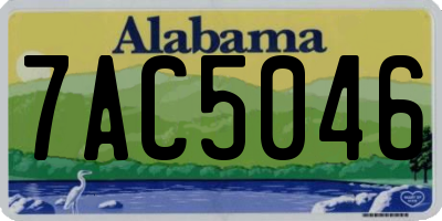 AL license plate 7AC5046