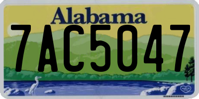 AL license plate 7AC5047