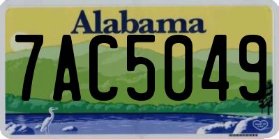 AL license plate 7AC5049
