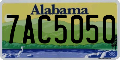 AL license plate 7AC5050