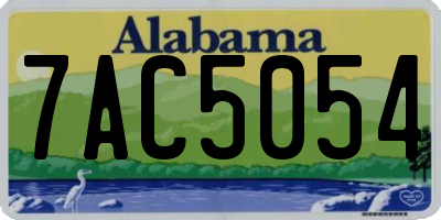 AL license plate 7AC5054