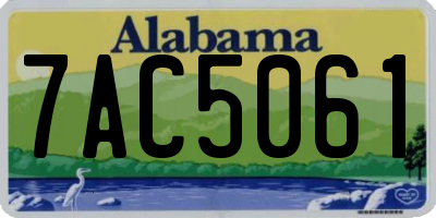 AL license plate 7AC5061