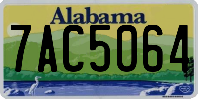 AL license plate 7AC5064