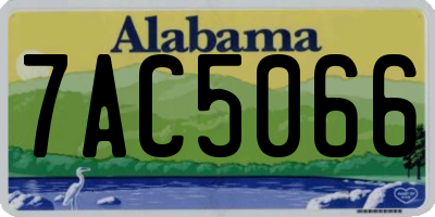 AL license plate 7AC5066