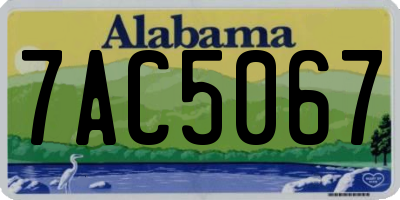 AL license plate 7AC5067