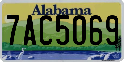AL license plate 7AC5069