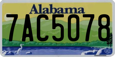AL license plate 7AC5078
