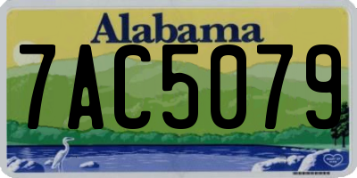 AL license plate 7AC5079