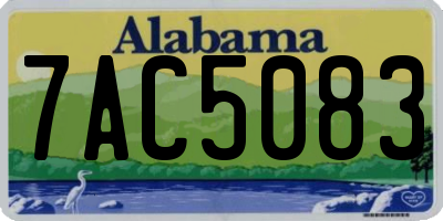 AL license plate 7AC5083