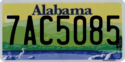 AL license plate 7AC5085