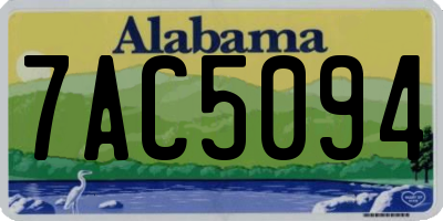 AL license plate 7AC5094