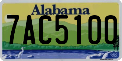 AL license plate 7AC5100