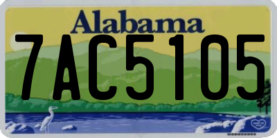 AL license plate 7AC5105