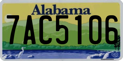 AL license plate 7AC5106