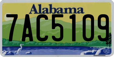AL license plate 7AC5109
