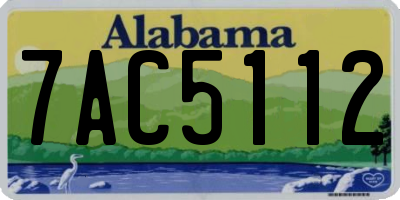 AL license plate 7AC5112