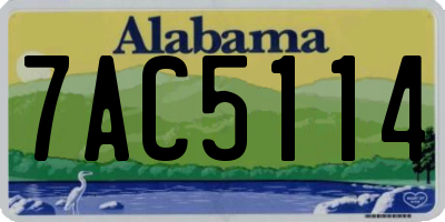 AL license plate 7AC5114