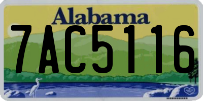 AL license plate 7AC5116