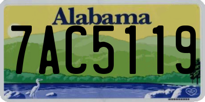 AL license plate 7AC5119