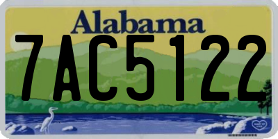 AL license plate 7AC5122