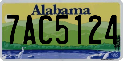 AL license plate 7AC5124
