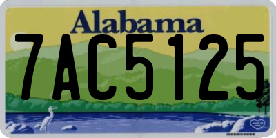 AL license plate 7AC5125