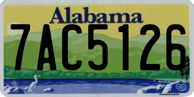 AL license plate 7AC5126