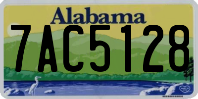 AL license plate 7AC5128